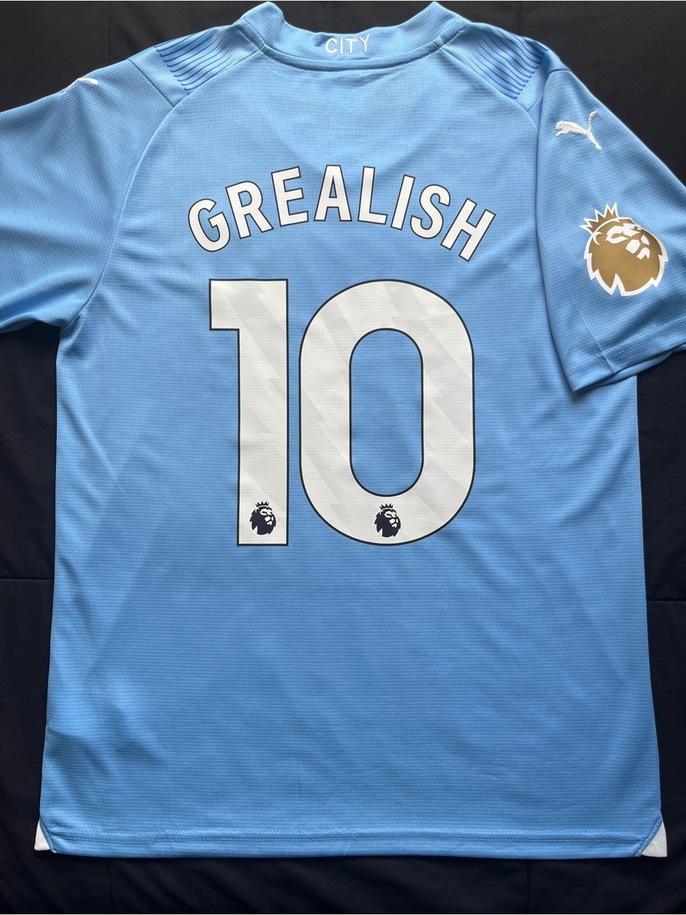 Grealish #10 Man City Medium Retro Soccer Jersey Manchester Home 2023/2024
